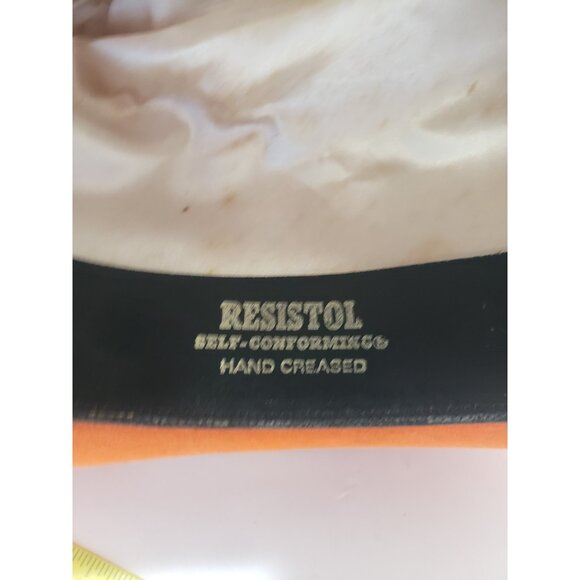 Resistol Self Conforming Hand Creased Las Vegas 6 3/4 Orange Western Style 68L - Picture 9 of 12